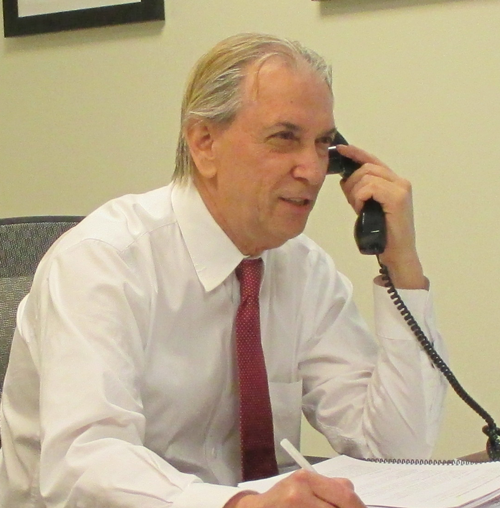 Attorney Gordon E. Feener hard at work on resolving homeowner insurance claims